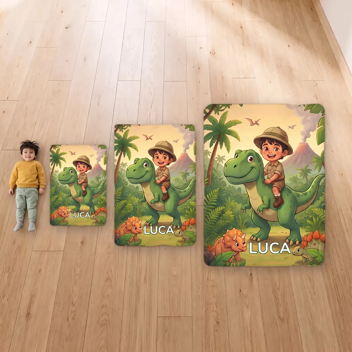 Gepersonaliseerde deken - Dinojungle, Afbeelding 5 van 6