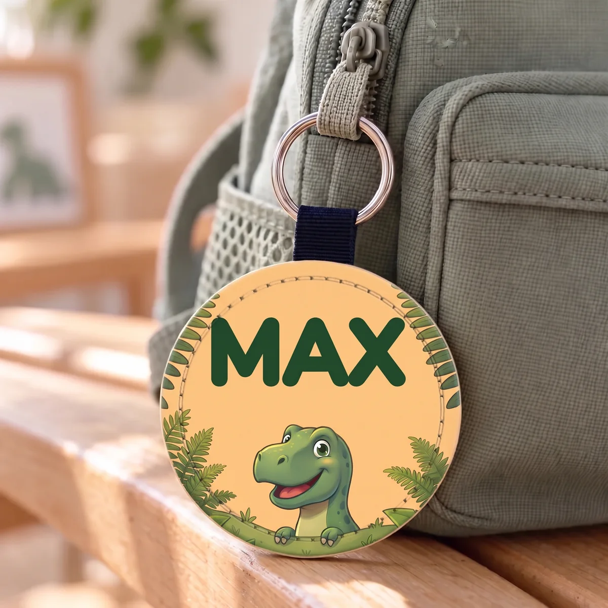 Llavero personalizado de piel sintética - Selva de dinos, Imagen 2 de 6