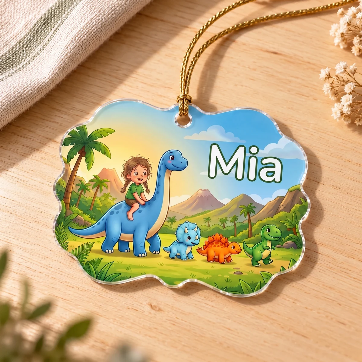 Personalisiertes Acryl-Ornament - Dino-Parade, Bild 3 von 6