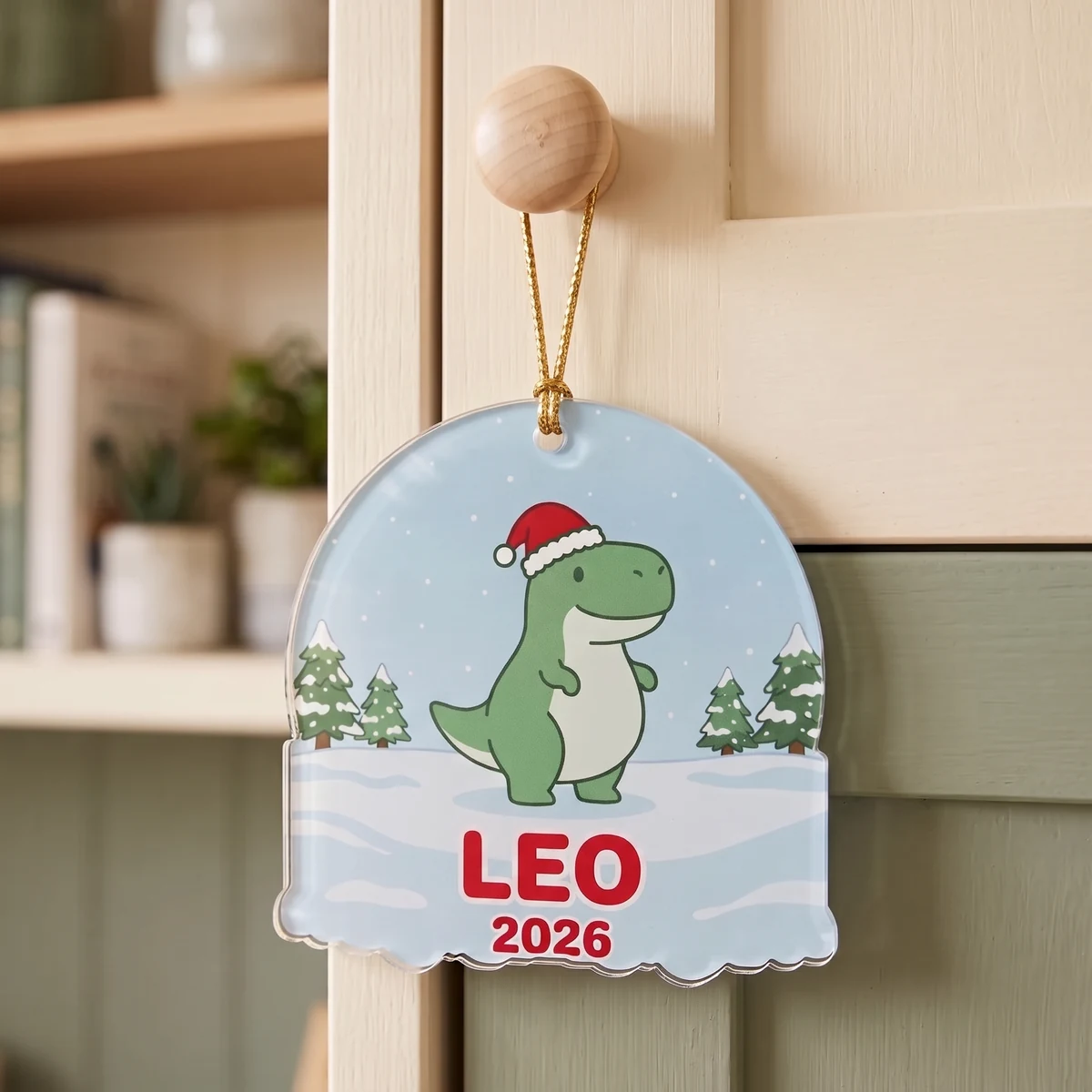 Gepersonaliseerd acrylornament - Naamdino, Afbeelding 4 van 5