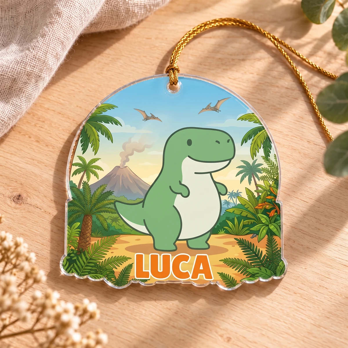 Personalisiertes Acryl-Ornament - Vulkan-Rex, Bild 3 von 6