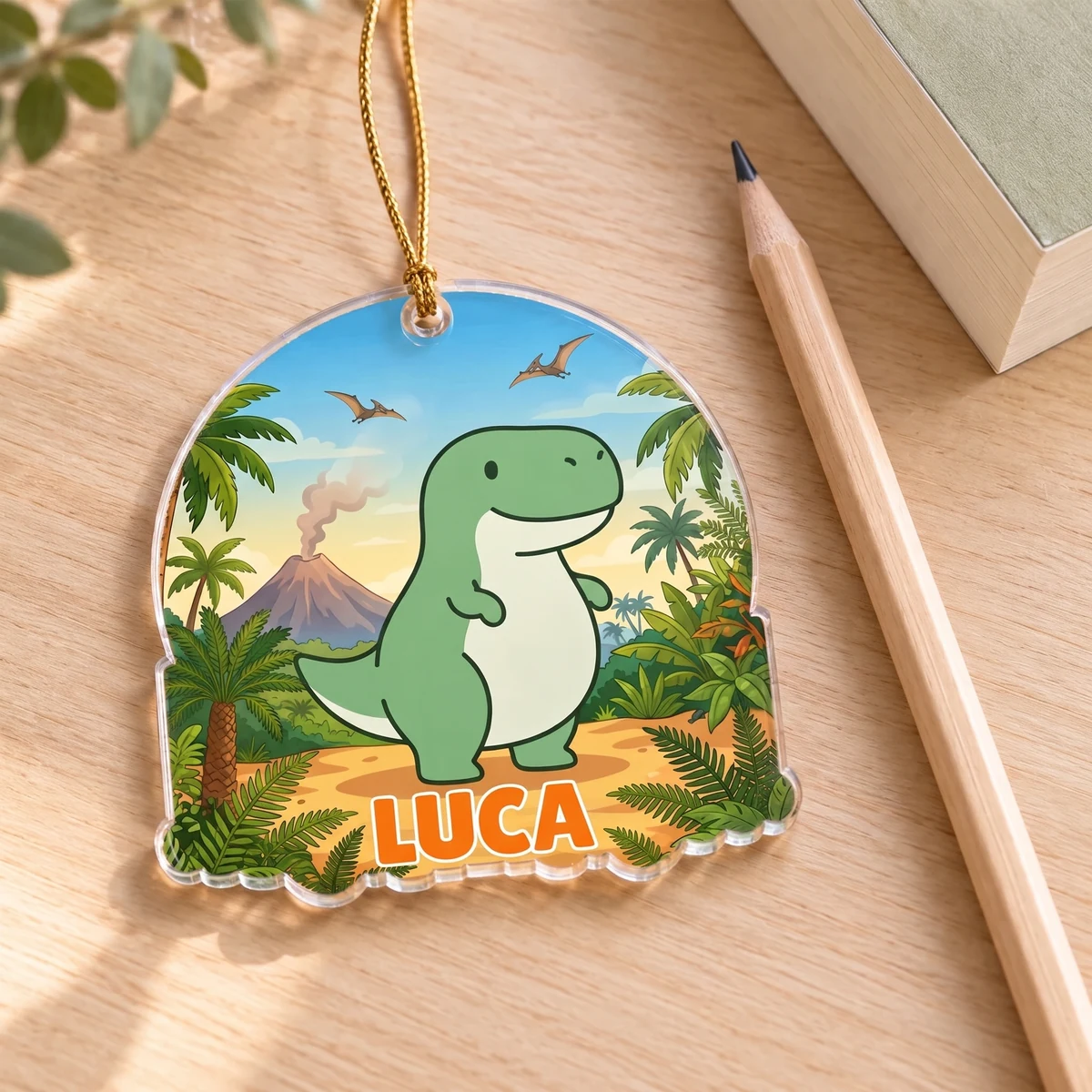 Personalisiertes Acryl-Ornament - Vulkan-Rex, Bild 5 von 6