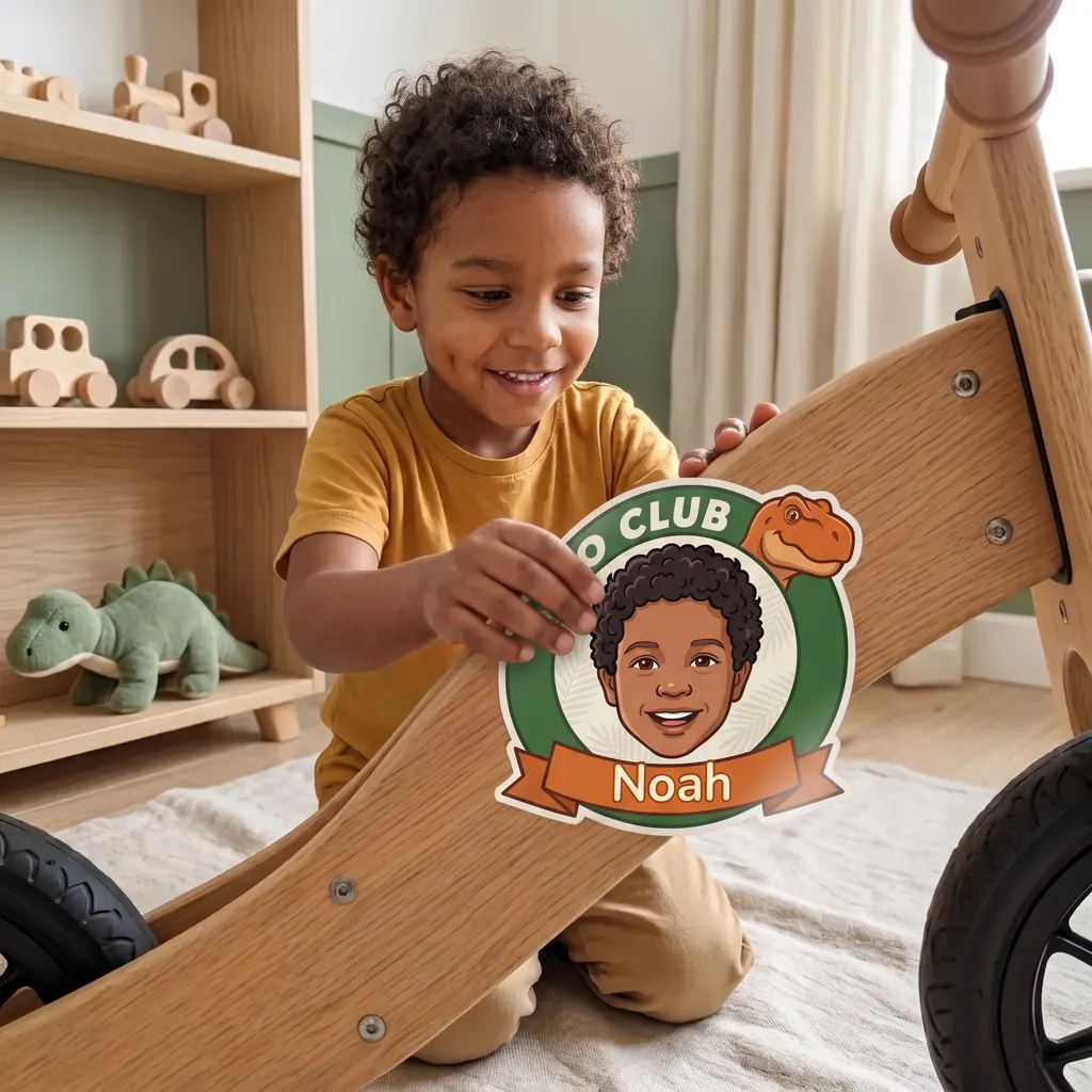 Gepersonaliseerde stickers - Dinoclub, Afbeelding 2 van 6