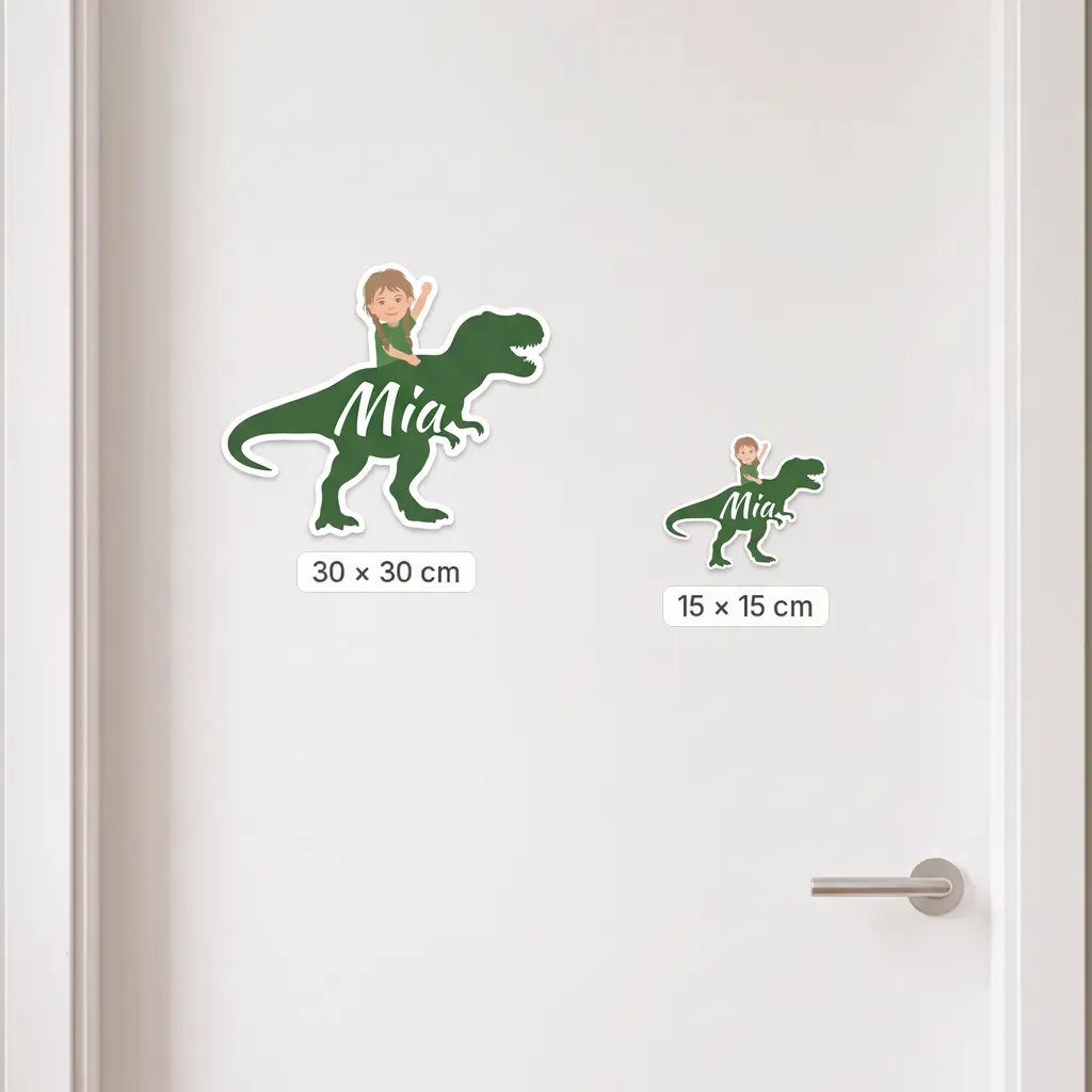Gepersonaliseerde stickers - Dinosilhouet, Afbeelding 5 van 6