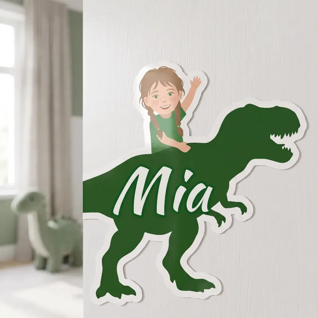 Gepersonaliseerde stickers - Dinosilhouet, Afbeelding 6 van 6