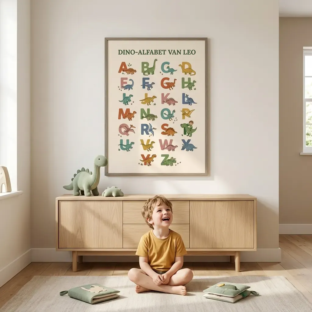 Gepersonaliseerde poster - Dino-alfabet, Afbeelding 3 van 7