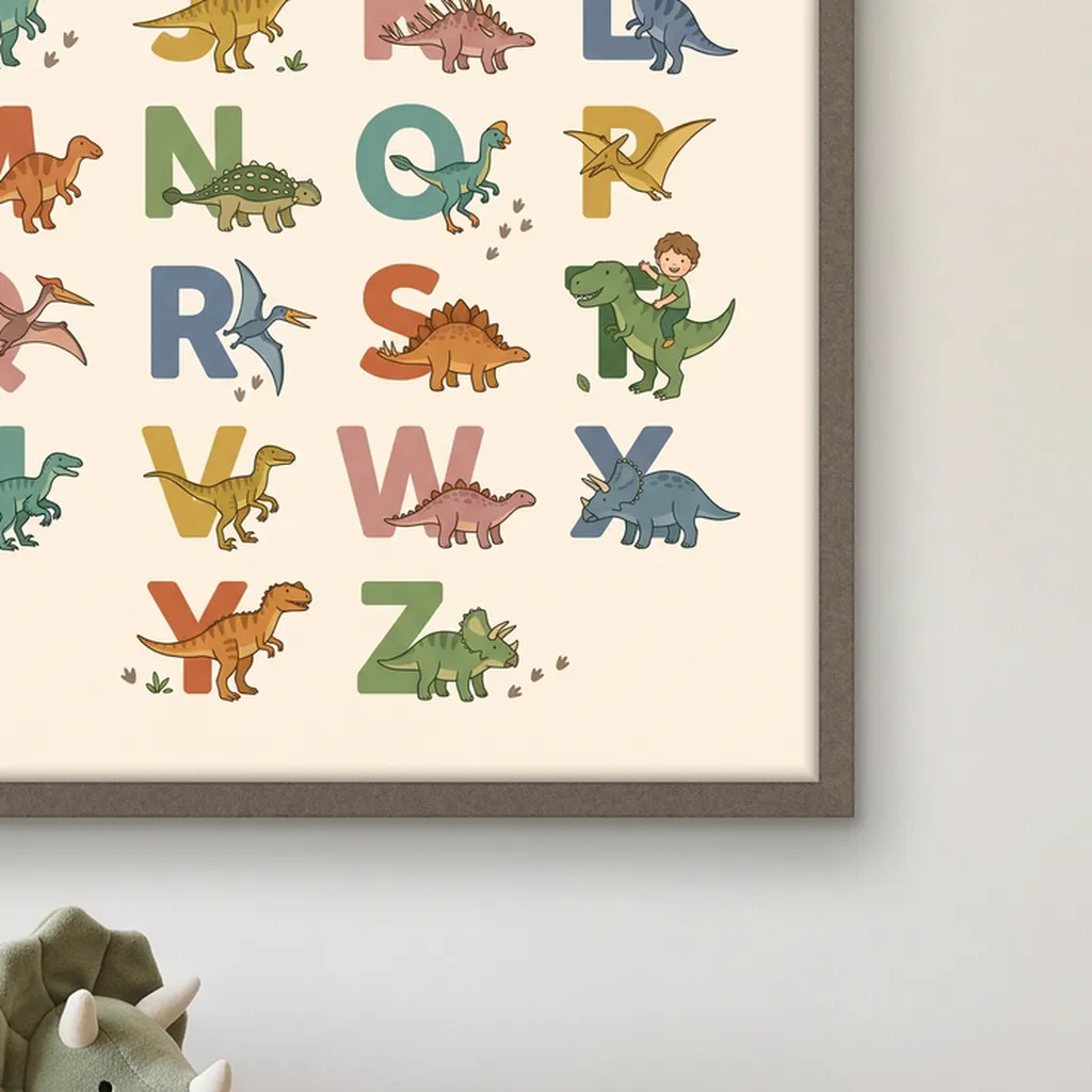Personalisiertes Poster - Dino-Alphabet, Bild 6 von 7