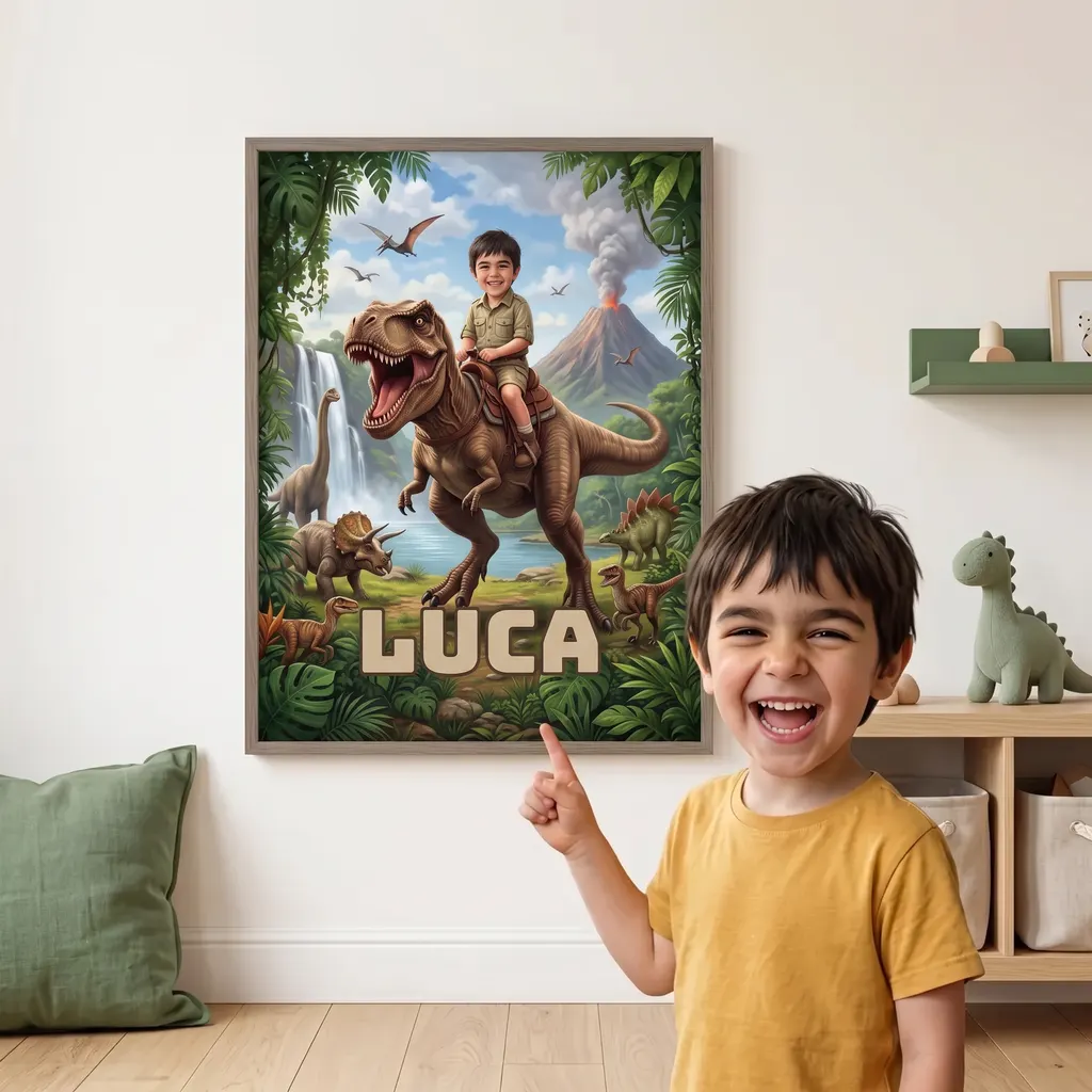 Personalisiertes Poster - Dino-Tal, Bild 2 von 7