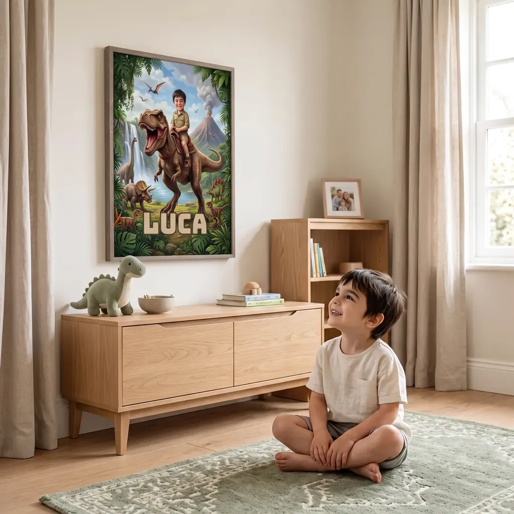 Personalisiertes Poster - Dino-Tal, Bild 3 von 7