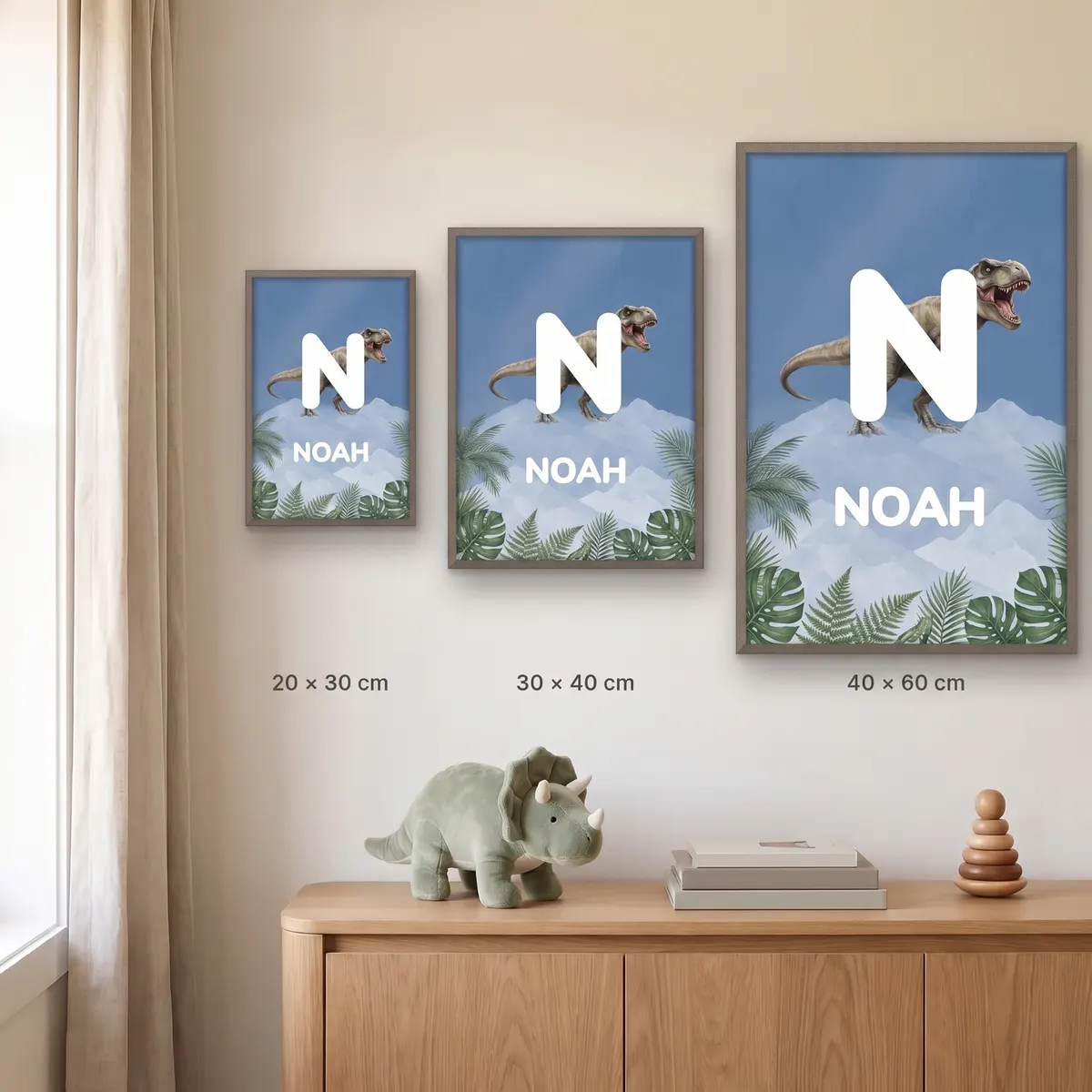 Personalisiertes Poster - Dino-Initiale, Bild 5 von 8